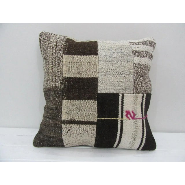 Handmade Patchwork Kilim Pillow Cover For Sale - Image 4 of 4
