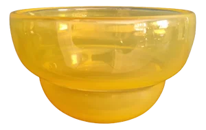 Yellow Glass Bowl by Gunnar Cyrèn for Orrefors, 1960s.