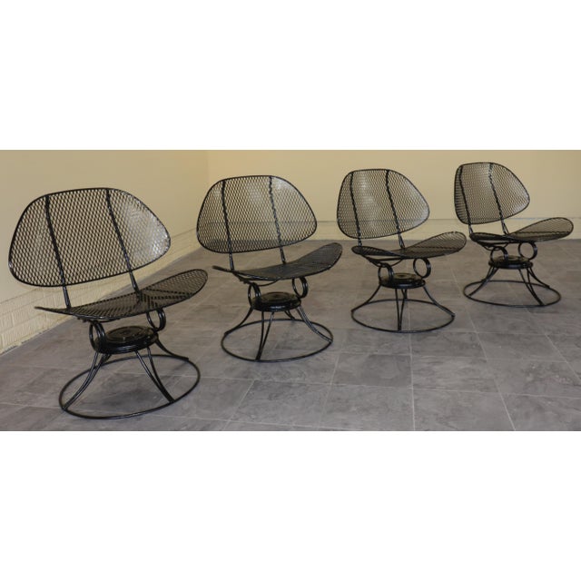 Mid-Century Modern Set of Four Homecrest “Casino” Swivel Rocker Chairs With Lazy Susan Table, Circa 1963-1966, Attributed For Sale - Image 3 of 16