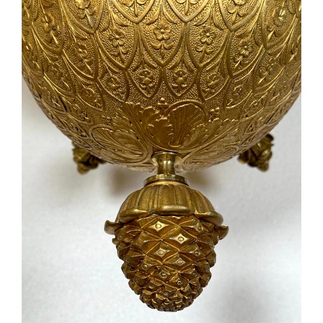Early 20th Century Restored Antique Empire Bronze Ormolu Six Light Chandelier For Sale - Image 11 of 12