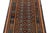 1950s Handwoven Vintage Turkish Kilim Runner in Gold-Orange, Blue Geometric Pattern For Sale - Image 5 of 5