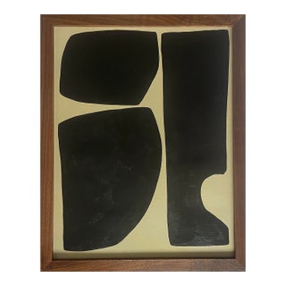 2026 "Elementi No.4" Contemporary Abstract Minimalist Painting on Paper by Artist r.k. Red For Sale