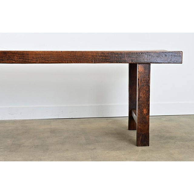 French 19th Century Solid Beech Farm Table For Sale - Image 11 of 18