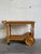 Brown Oak Two-Tier Rolling Bar Cart Danish Mid-Century Modern Serving Trolley 1970s For Sale - Image 8 of 10