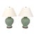 Pair of Ralph Lauren Designer Pineapple Table Lamps in Green For Sale