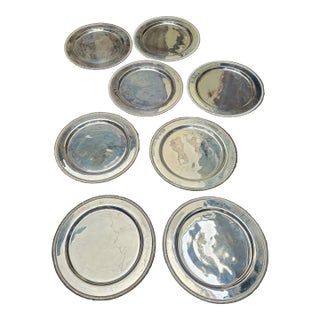 Vintage Thick Silverplated Chargers - Set of 8 For Sale
