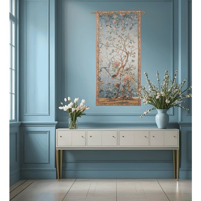 This beautiful tapestry is woven on a jacquard loom by skilled weavers, keeping alive the centuries old tradition of...