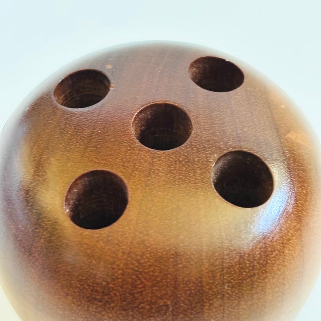 Mid 20th Century Myrtlewood Pen or Pencil Holder For Sale - Image 5 of 7