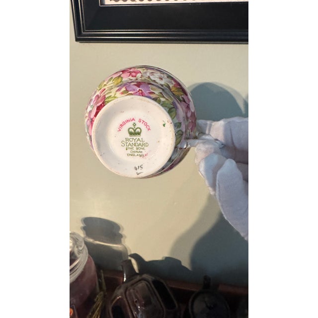 Royal Standard Royal Standard "Virginia Stock" Bone China Trio Tea Set - 3 Pieces For Sale - Image 4 of 7