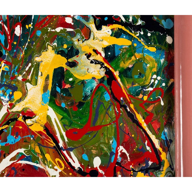 Paint Mid 20th Century Abstract Mid-Century Modern Splatter Painting For Sale - Image 7 of 7