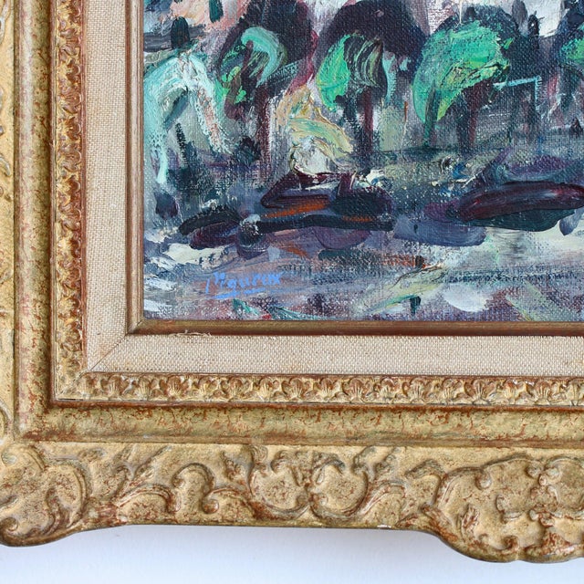 Guy Le Péqueux, View Over the City of Red Roofs, 1960s, Oil Painting on Canvas, Framed For Sale - Image 11 of 15