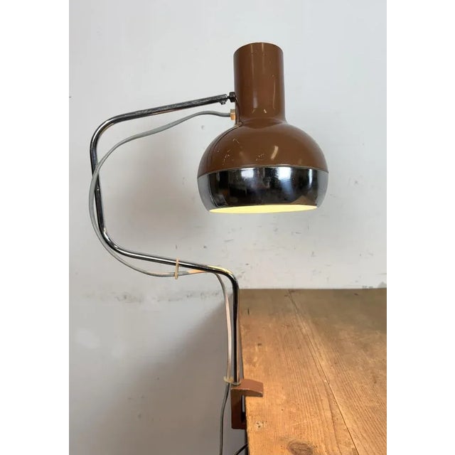 Industrial Brown Office Desk Lamp, 1970s For Sale - Image 11 of 14