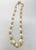 Yellow Vintage Signed Napier Single Strand Goldtone Yellow Beaded Necklace For Sale - Image 8 of 8