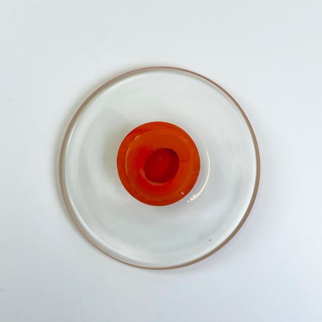 Modernist Red Sommerso Murano Glass Bowl, Italy, 1970s For Sale - Image 9 of 10