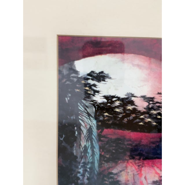 Circa 1996 David Wang White Sun + Pine Frame Artwork For Sale - Image 11 of 12