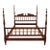 Antique Virginia Estate Walnut Queen Four-Poster Bed With Chippendale-Style Headboard For Sale