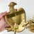 Late 20th Century Pair Vintage American Eagle Shield Brass Taper Candle Holder Sconce Americana For Sale - Image 5 of 11