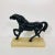 Very nice figure of a trotting black spelter horse standing proudly on a marble base. This figure dates back to the late...