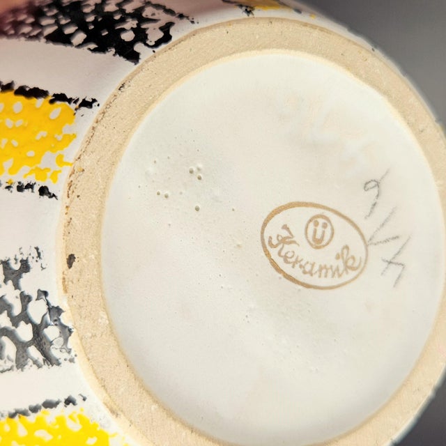 Ceramic ly Shaped Ceramic Vase from Ü-Keramik, 1950s For Sale - Image 7 of 8