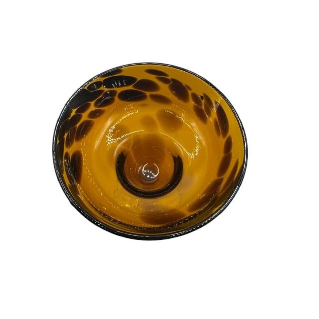 1970s Vintage Hand Blown Tortoise Shell Margarita Glasses - Set of 2 For Sale - Image 5 of 10