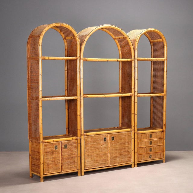 Vintage Italian Bookcase in Bamboo, 1980s For Sale - Image 14 of 14