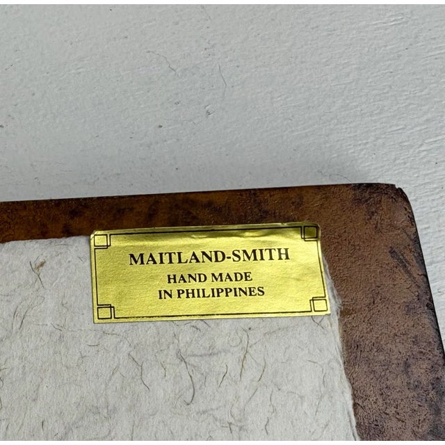 Animal Skin Vintage Hand Tooled Leather Parchment Book by Maitland Smith. For Sale - Image 7 of 10