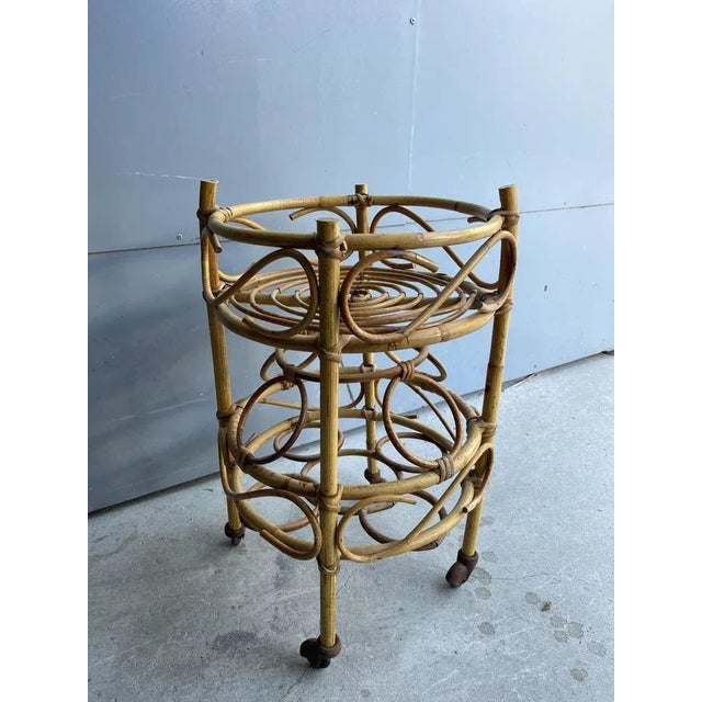 Mid-Century Italian Portable Bamboo Bar, 1950 For Sale - Image 10 of 10