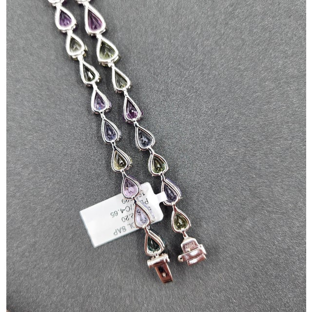 62.20 Ct Natural No Heat Sapphire Necklace For Sale - Image 9 of 10