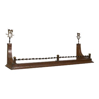 Antique Arts & Crafts Scottish Copper Fireside Kerb Victorian Fire Fender For Sale