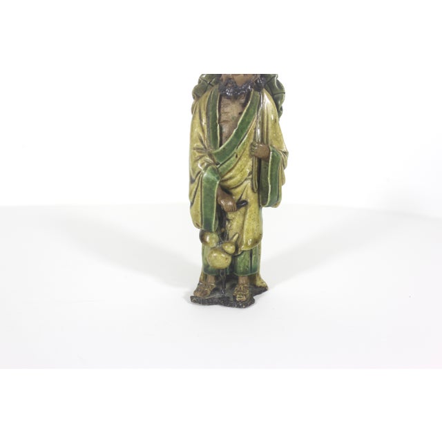 Antique Chinese folk art Mudman. These are used for miniature displays or Bonsai. This is glazed with the traditional...