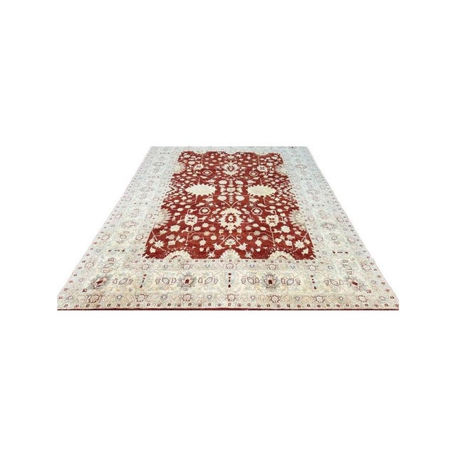 1990s 1990s Handwoven Traditional Agra Area Rug 9x12 For Sale - Image 5 of 12