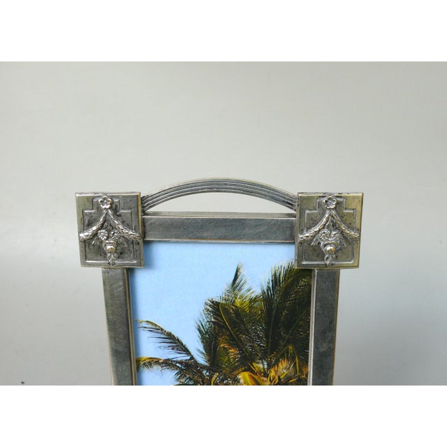 Art Nouveau Silver-Plated Picture Frame, 1890s For Sale - Image 6 of 12