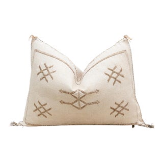 Ouira Mist Silk Rug Lumbar Pillow For Sale