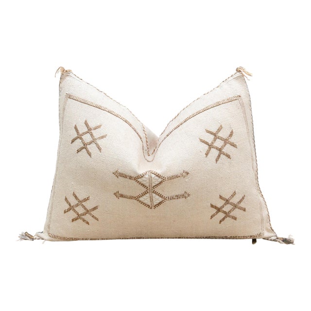 Ouira Mist Silk Rug Lumbar Pillow For Sale