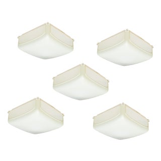 Vintage Plastic Cnosso Wall Lights by A. Mangiarotti for Artemide, 1969, Set of 5 For Sale