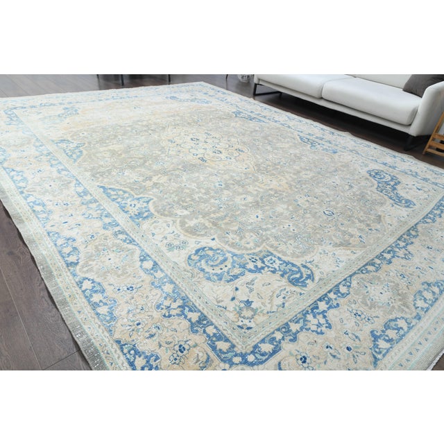 1970s Vintage Persian Handmade Wool Cotton Area Rug For Sale - Image 11 of 11