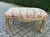 Pink 1990's French Louis XVI Gilt Ottoman Bench – Pink Tufted Damask Upholstered Seat For Sale - Image 8 of 8