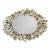 1970sReduced- Coastal Grotto Oyster Shells Encrusted Round Mirtor For Sale