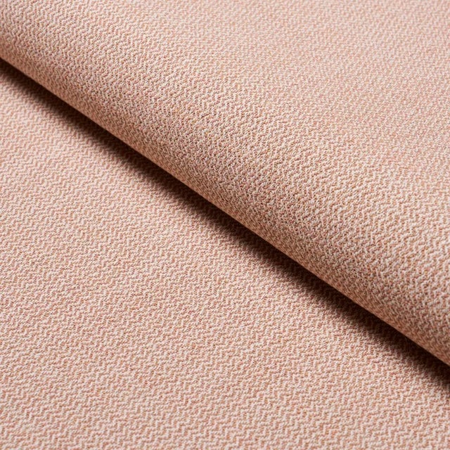 Schumacher Simon Indoor/Outdoor Fabric In Blush For Sale