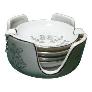 Vintage 25th Anniversary Lefton Nesting Ashtrays - 5 Piece Set
