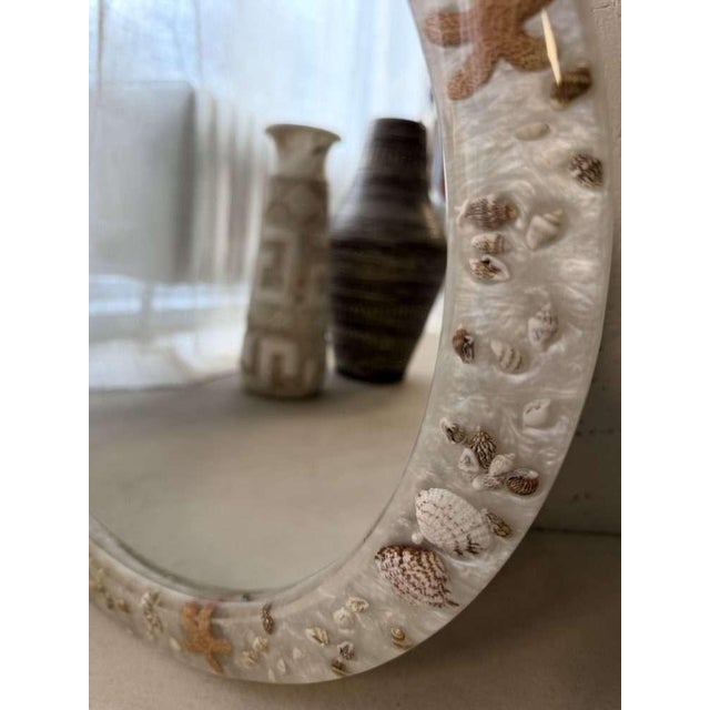 Vintage Handmade Shell Mirror, 1970s For Sale - Image 5 of 8