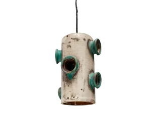 Mid-Century Studio Pottery Ceramic Pendant Lamp from Palette Design, 1960s, Set of 3