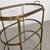 Metal Vintage Brass and Glass Three-Tier Serving Trolley, 1950s For Sale - Image 7 of 9