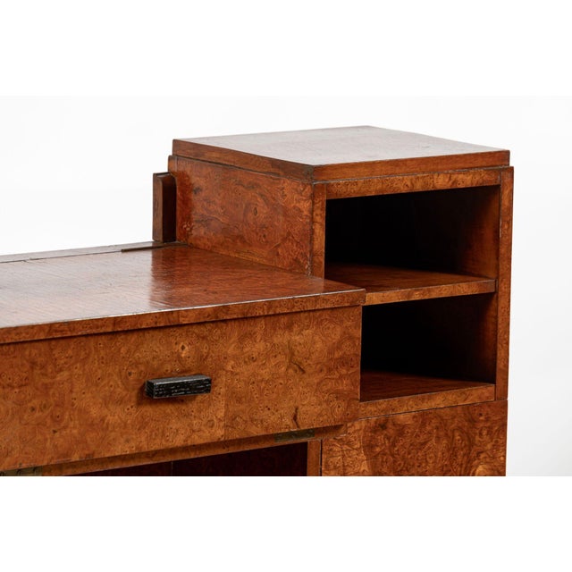 American Art Deco Birdseye Maple Vanity Cabinet or Dressing Table, Circa 1930 For Sale - Image 10 of 18