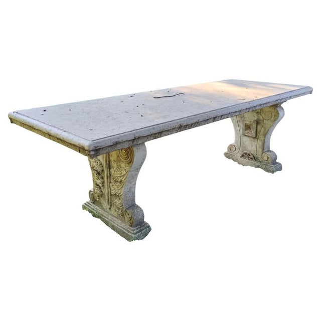 Stone Italian Venetian Istrian Marble Table, 19th Century For Sale - Image 7 of 8