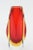 Modern Vintage Murano Alessandro Mandruzzato Faceted Red, Yellow Sommerso Glass Vase For Sale - Image 3 of 12