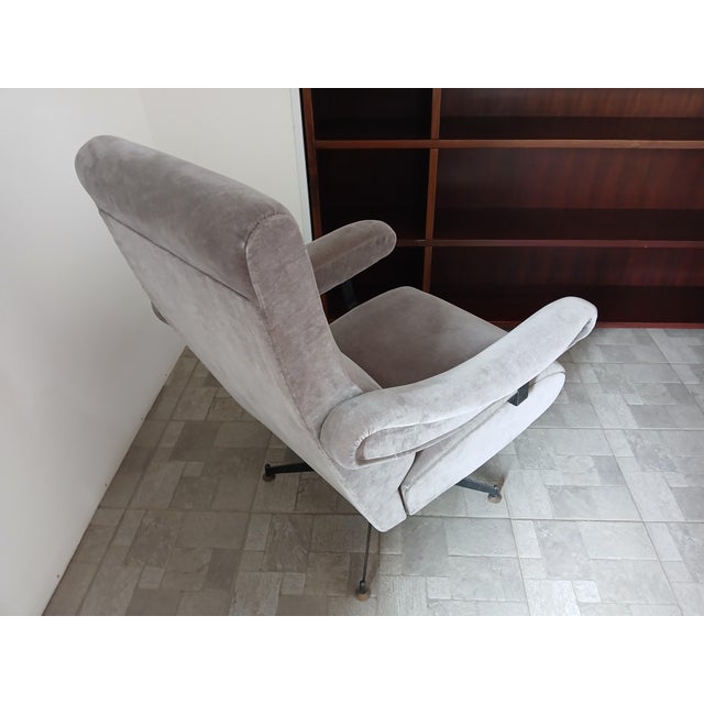 Gray Reclining Chair by Gianni Moscatelli for Formanova, 1960s For Sale - Image 8 of 15