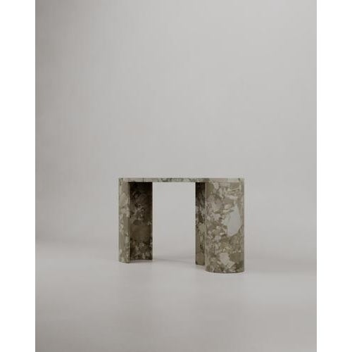 Curved Organic Dune Console in Red Marble and Stone by Esther Knopfler For Sale - Image 12 of 15