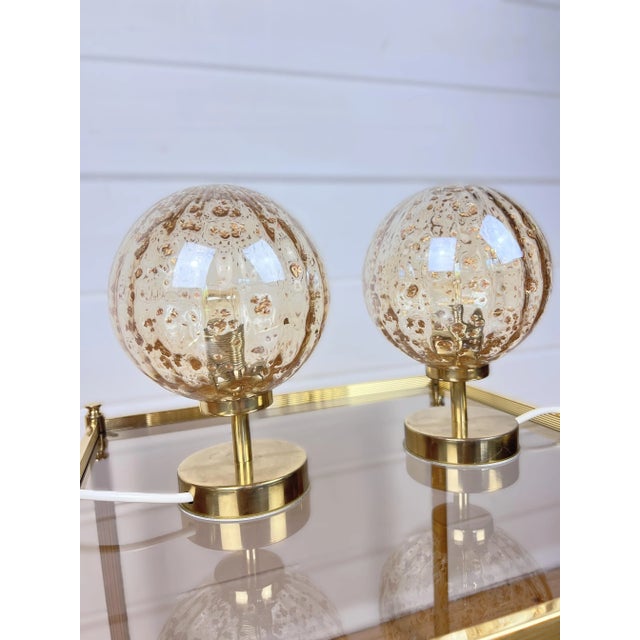 Mid-Century Table Lamps with Gold Flakes by Gino Sarfatti, 1960s, Set of 2, in Flawless conditions. Designed 1960 to 1969...