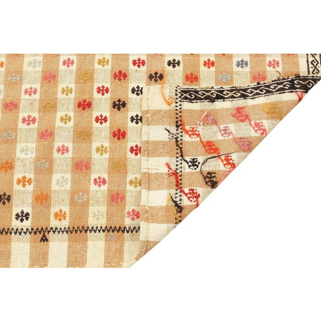 Mid 20th Century Mid 20th Century Decorative Vintage Turkish Kilim Rug For Sale - Image 5 of 7